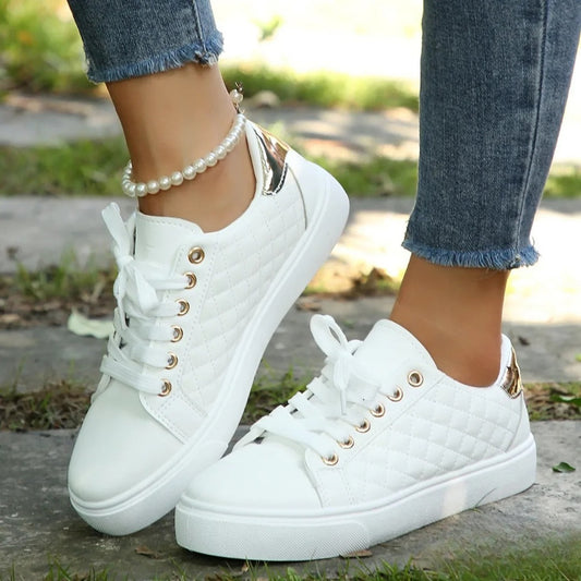 Casual Platform Sneakers - White