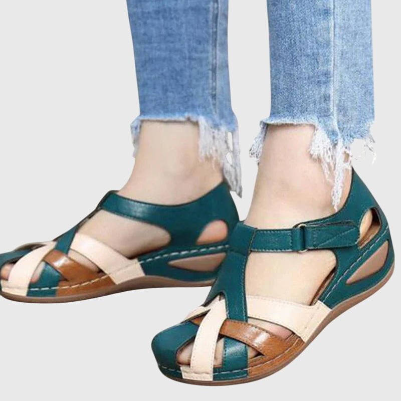 Women's Faux Leather Wedge Sandals