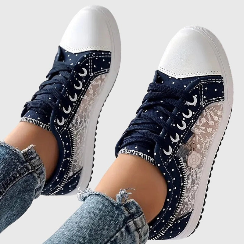 Floral Mesh Lace Sneakers