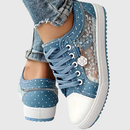 Floral Mesh Lace Sneakers