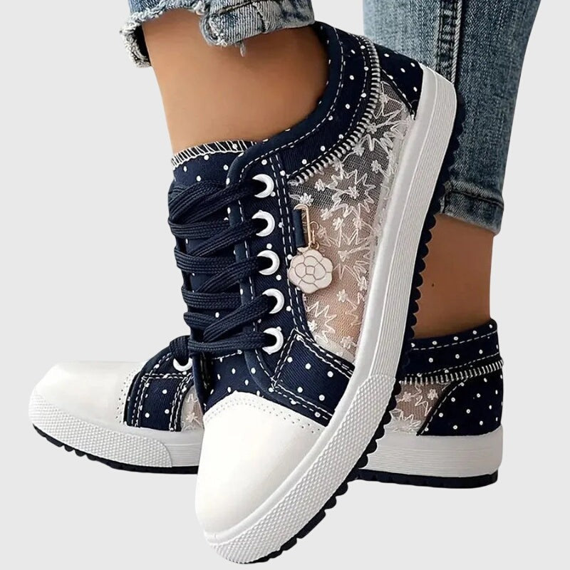 Floral Mesh Lace Sneakers