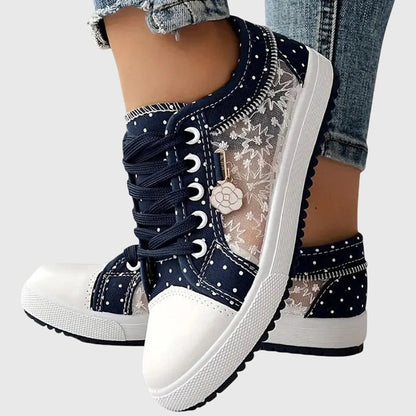 Floral Mesh Lace Sneakers