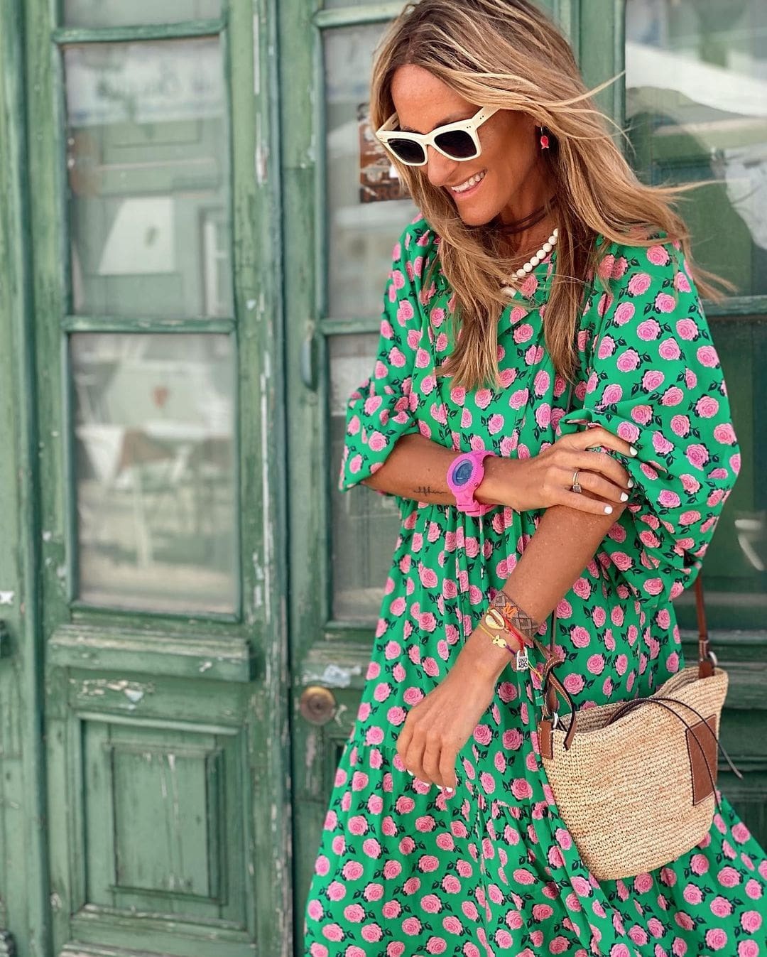 Floral Puff Sleeve Maxi Dress