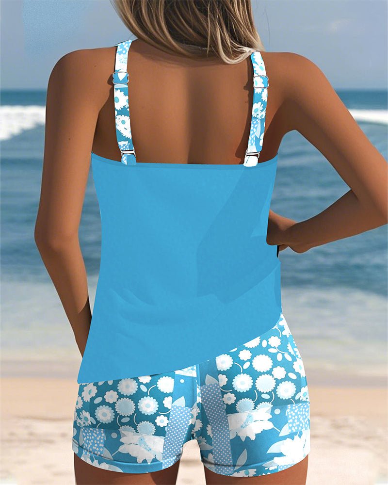 Women's Floral Tankini Set