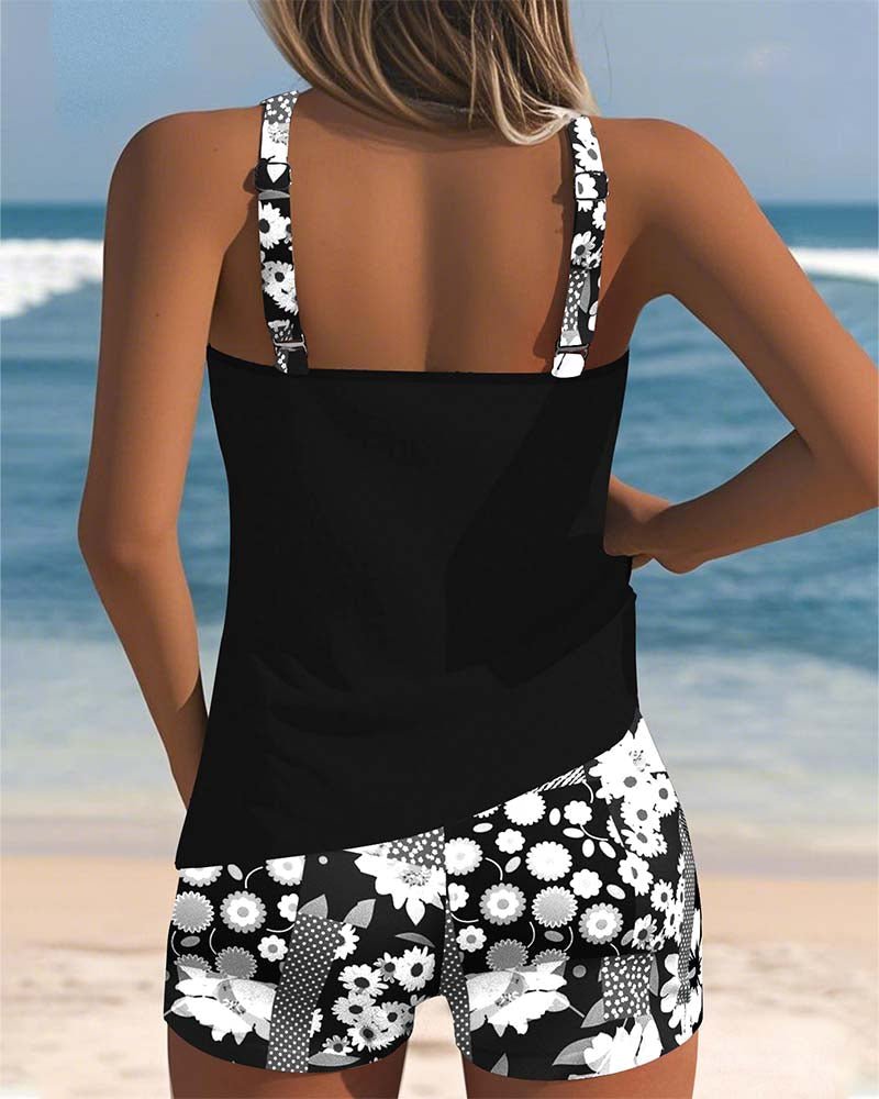 Women's Floral Tankini Set
