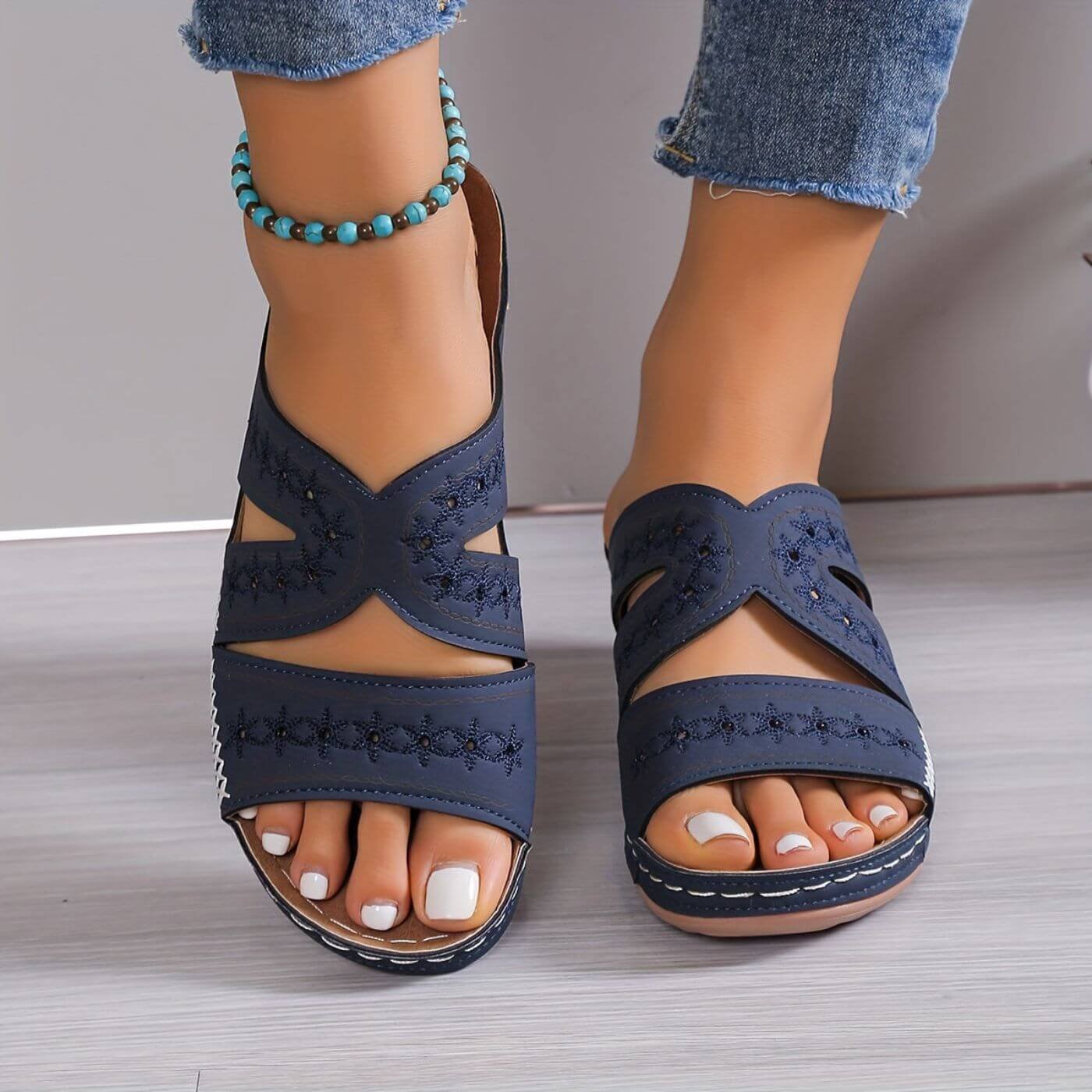 Women's Floral Wedge Sandals