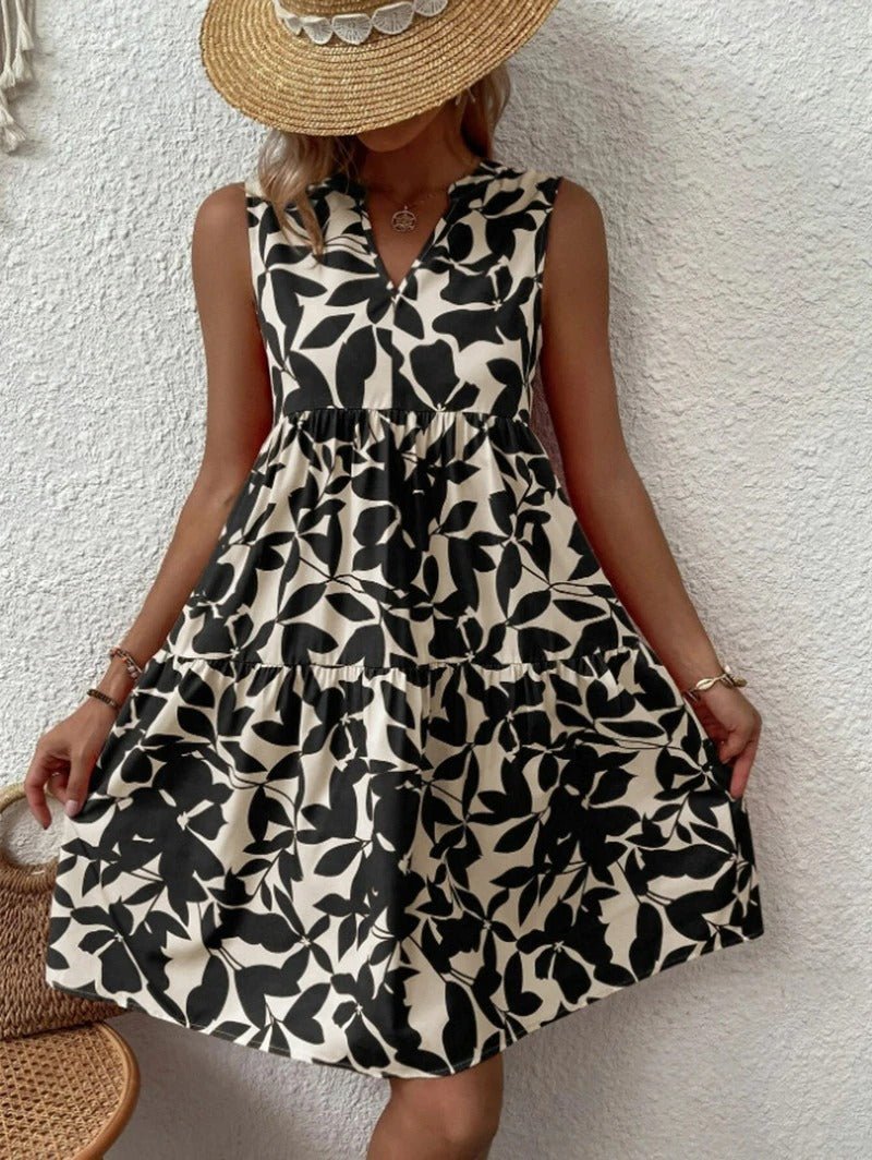 Women's Mini Babydoll Dress - Black