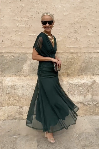 Formal Off Shoulder Midi Dress