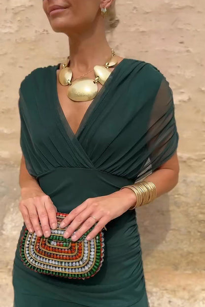 Formal Off Shoulder Midi Dress