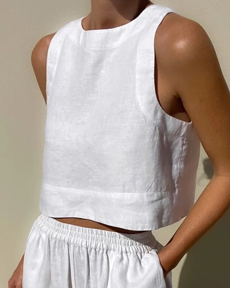Women's Cropped Wide-Leg Set