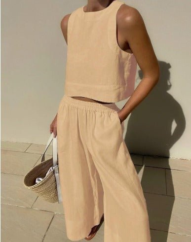 Women's Cropped Wide-Leg Set