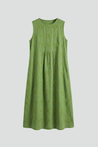 Sleeveless A Line Midi Dress