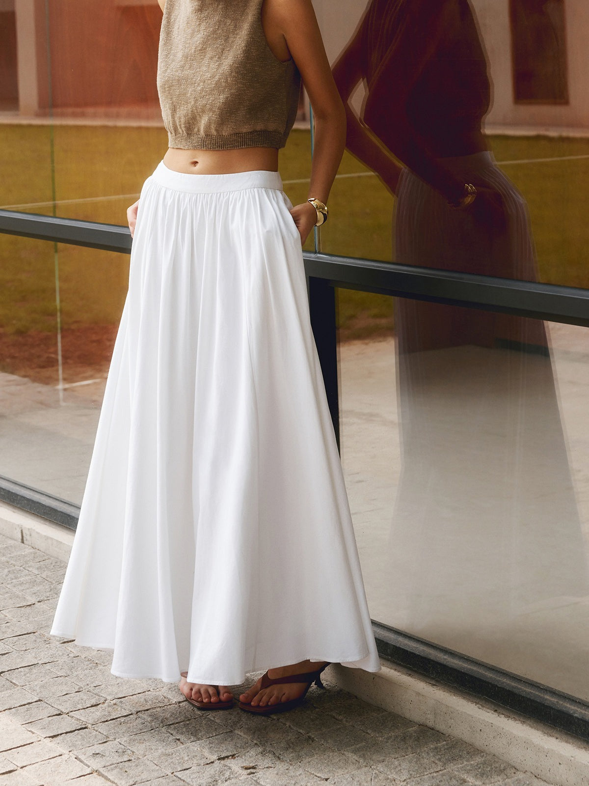 High Waisted Maxi Skirt