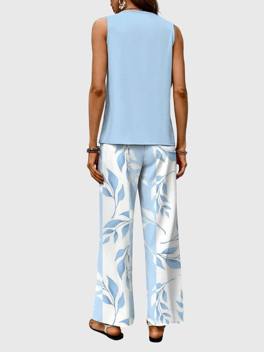 Vacation Wide Leg Two Piece Set