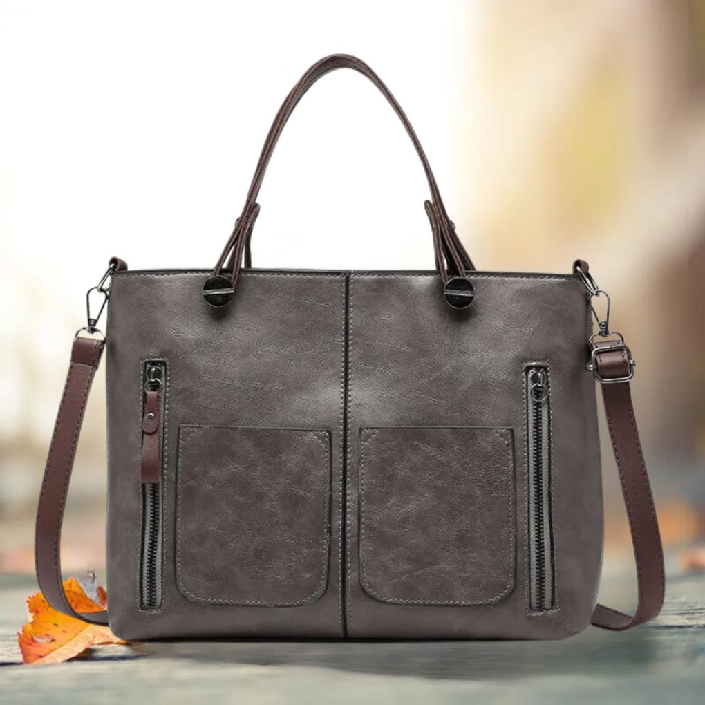 Women's Satchel Tote Bag - Gray