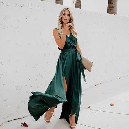 Wedding Guest Maxi Dress - Green
