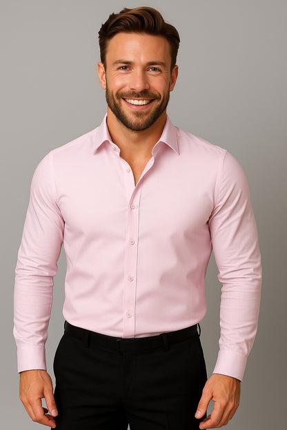 Slim Fit Dress Shirt - Pink