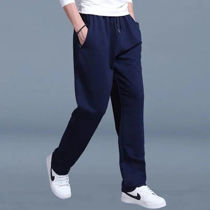 Straight Leg Casual Pants - Dark blue
