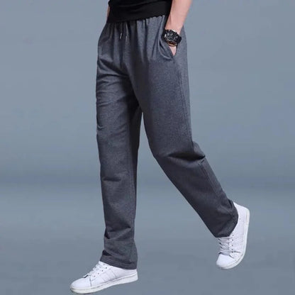 Straight Leg Casual Pants - Dark gray