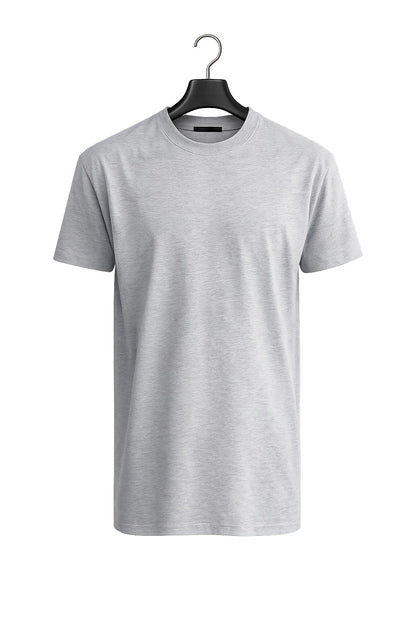 Crew Neck T Shirt - Silver Mist