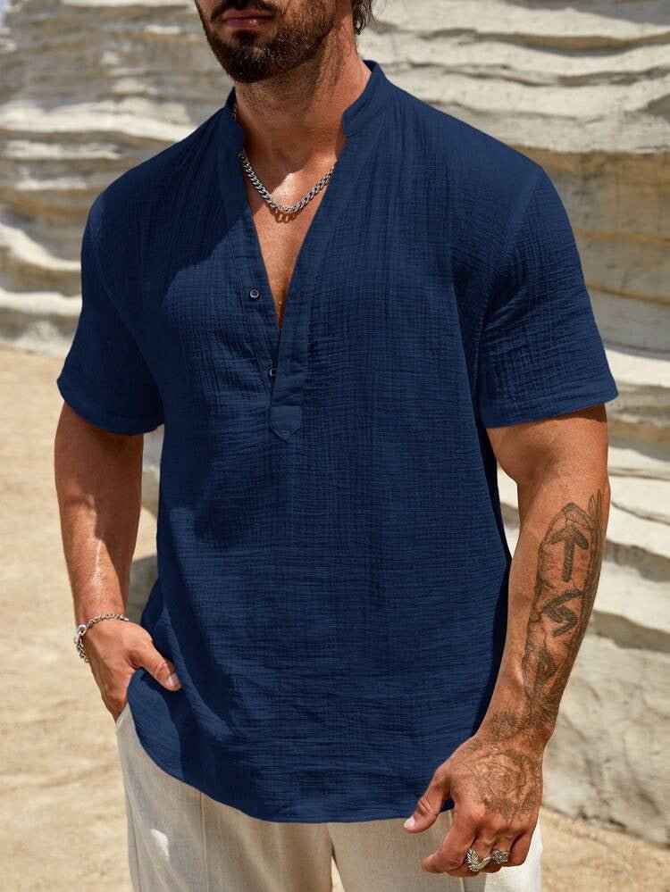 Men's Shirt - Navy Blue