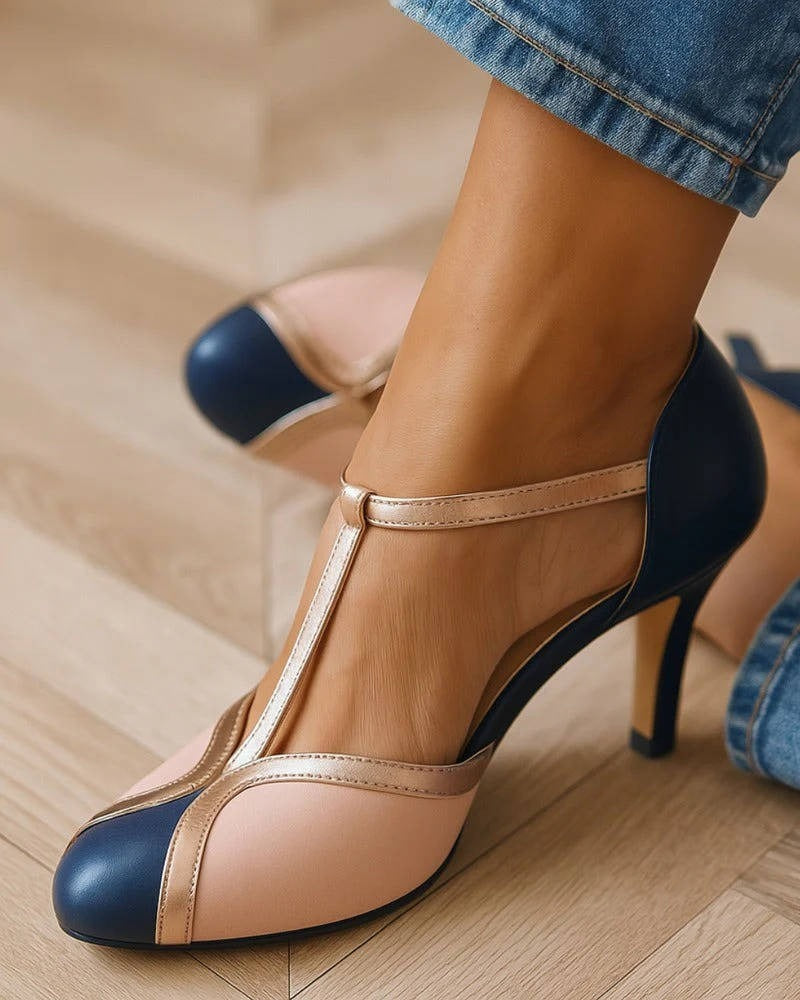 Stiletto Heel Pumps - Violet Blue