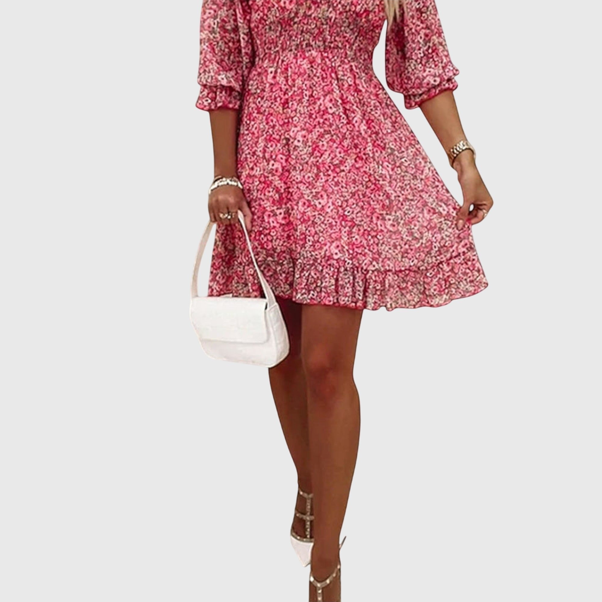 Women's Floral Mini Wrap Dress
