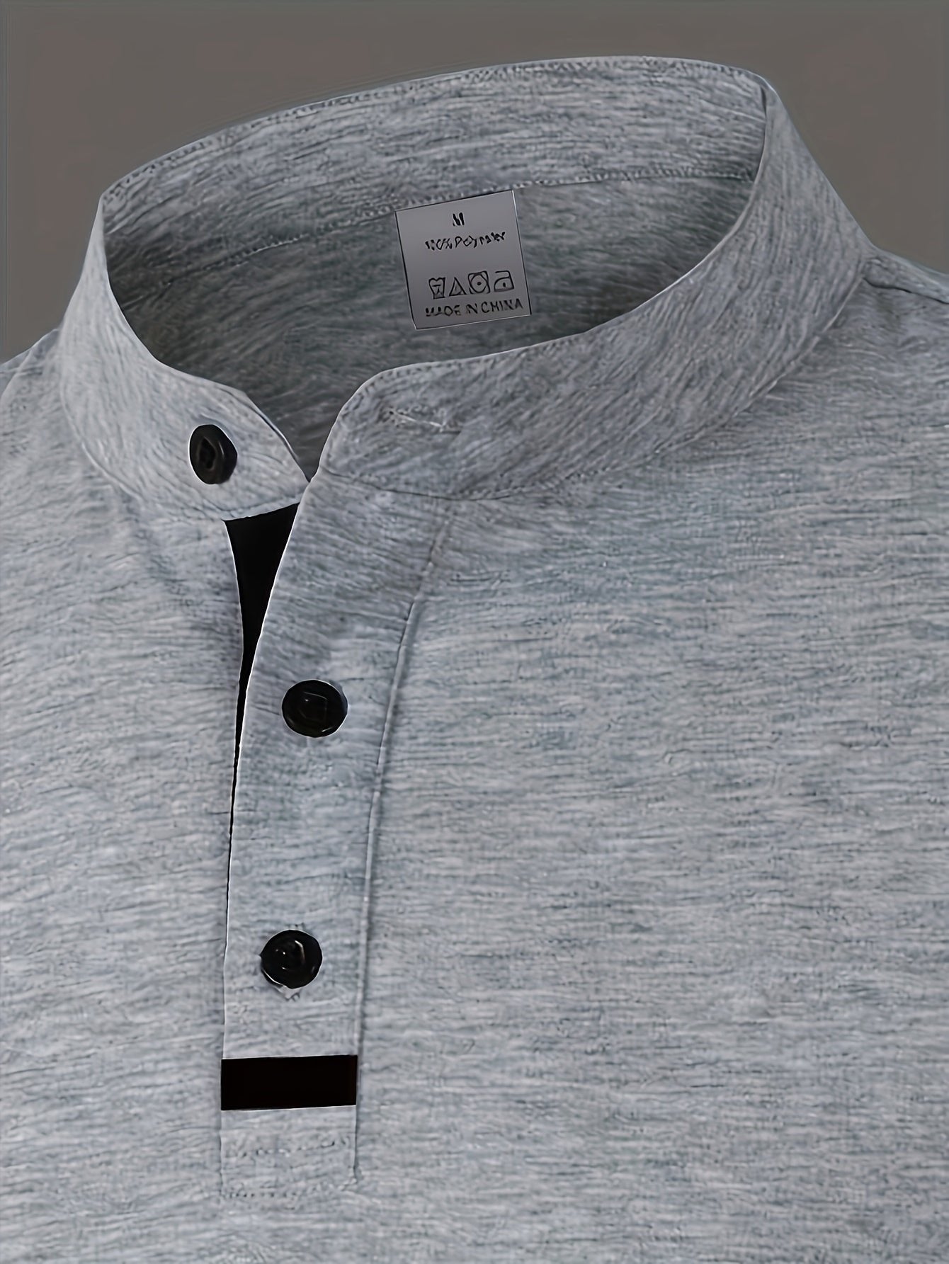 Men's Heathered Jersey Henley
