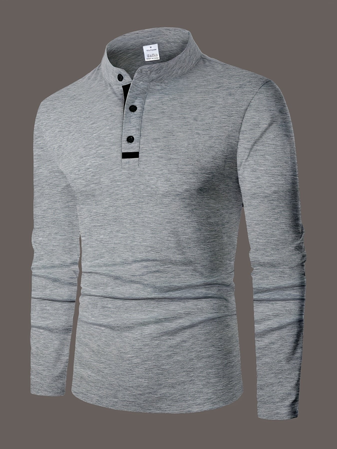 Men's Heathered Jersey Henley