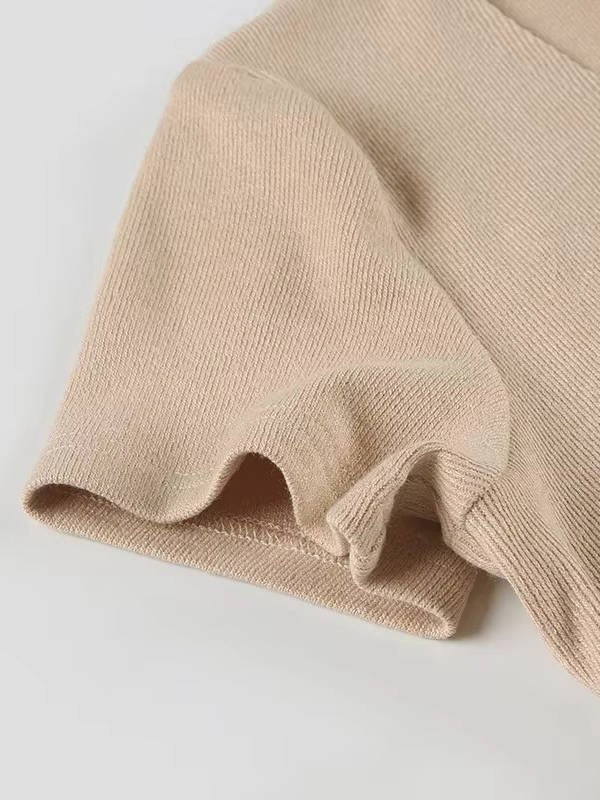 Women's Mini Knit V-Neck Dress