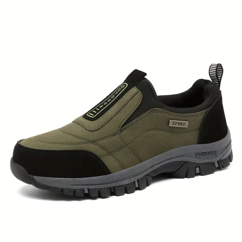 Men's Slip-On Hiking Shoes - Army Green