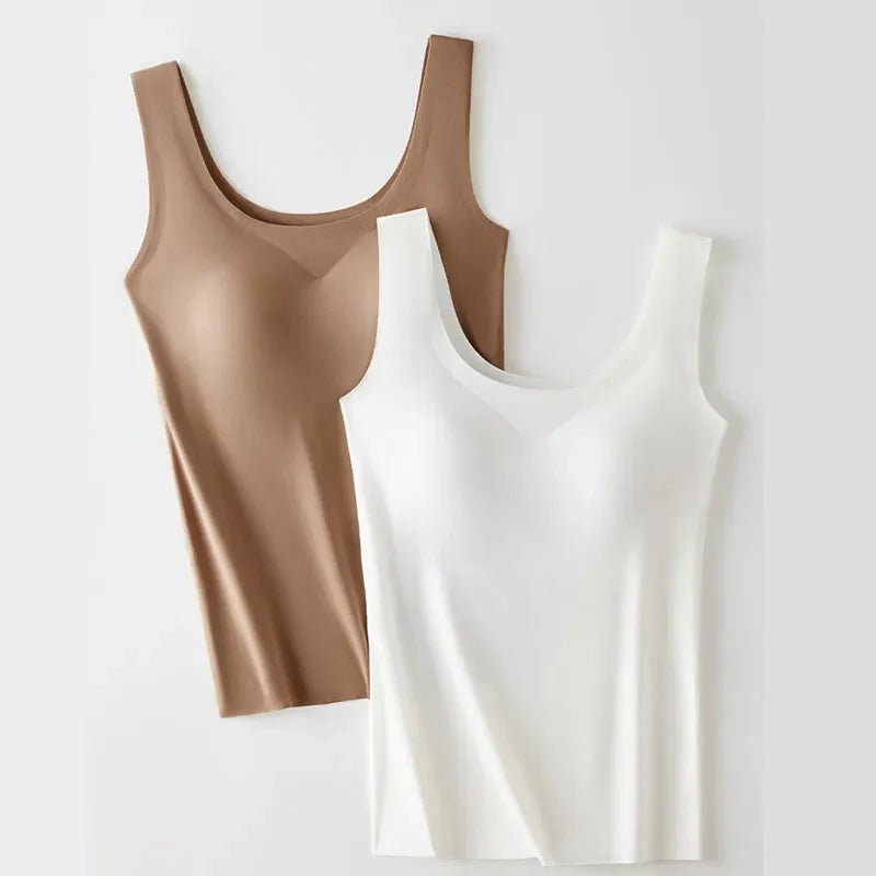Women's V-Neck Satin Tank Top