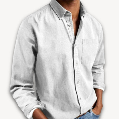 Casual Long Sleeve Shirt - White