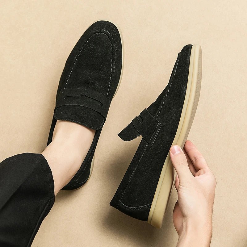 Men's Suede Slip-On Penny Loafers