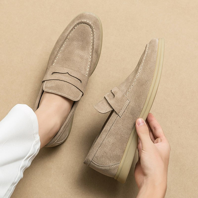 Men's Suede Slip-On Penny Loafers