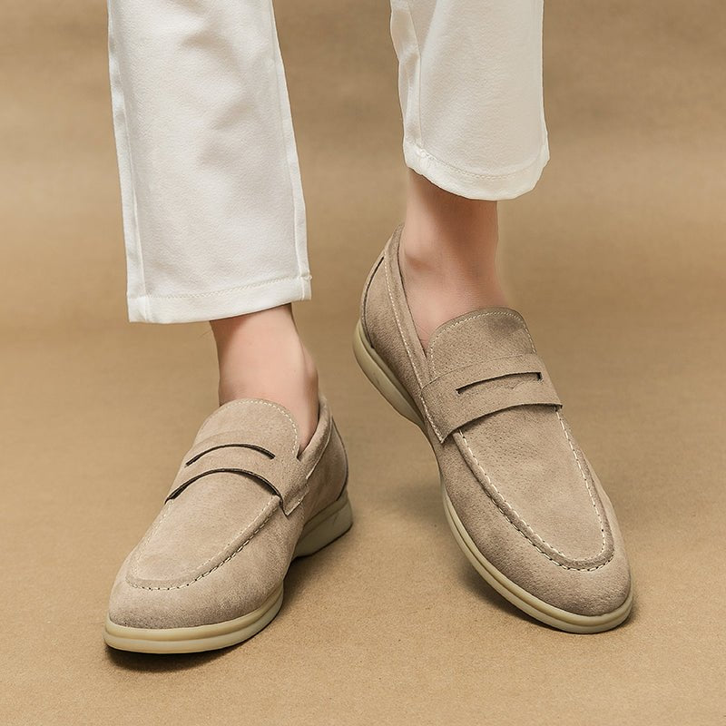 Men's Suede Slip-On Penny Loafers
