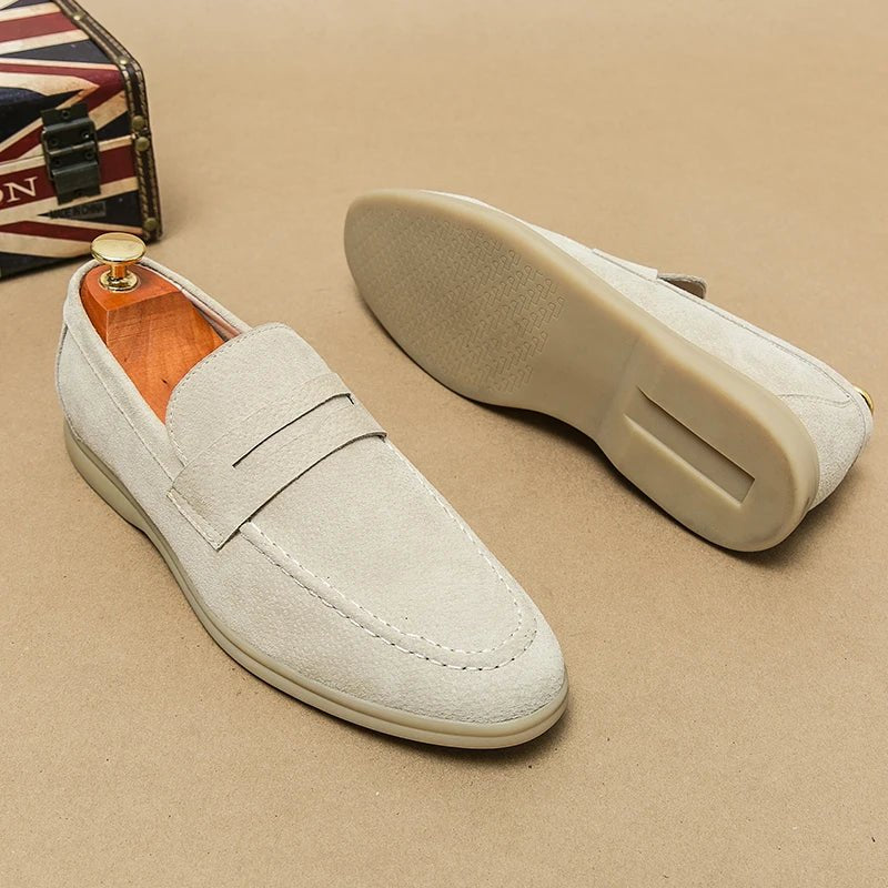 Men's Suede Slip-On Penny Loafers