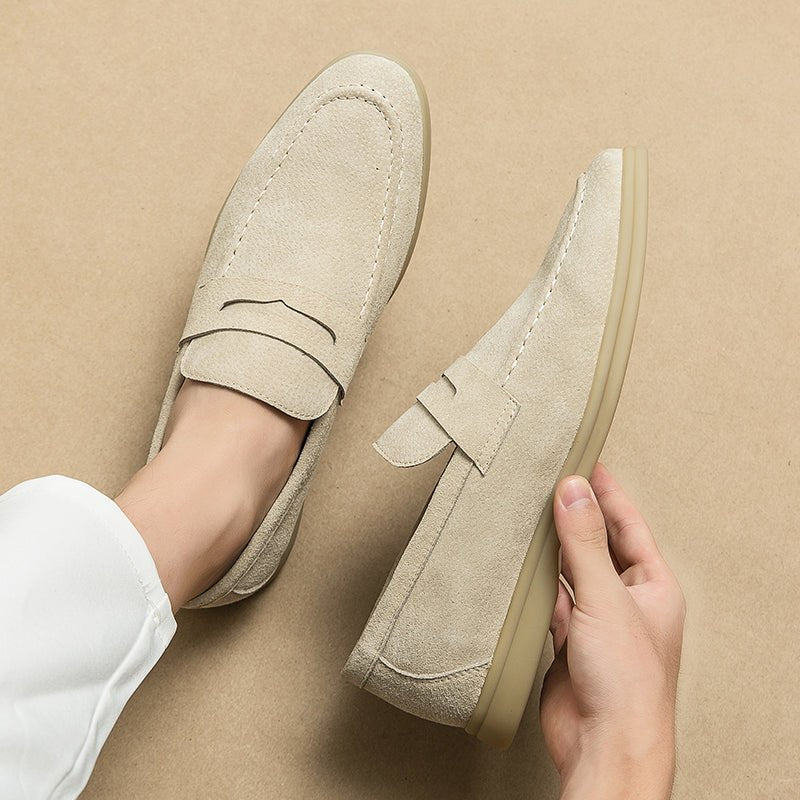 Men's Suede Slip-On Penny Loafers