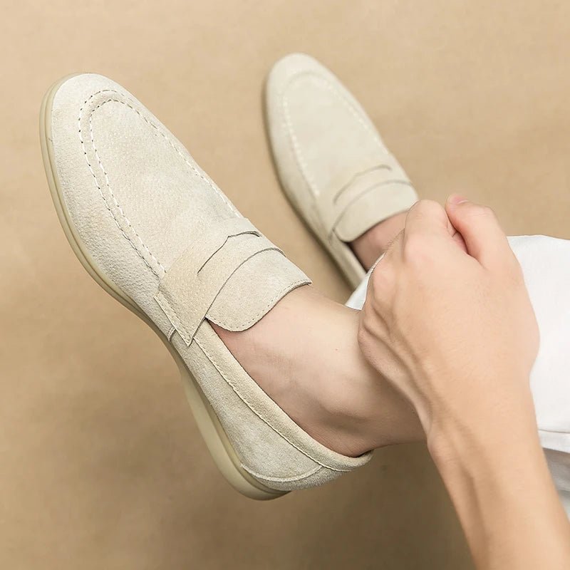 Men's Suede Slip-On Penny Loafers