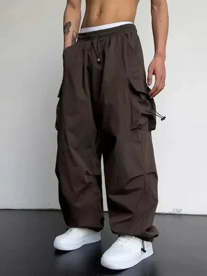 Baggy Cargo Pants - Dark Brown