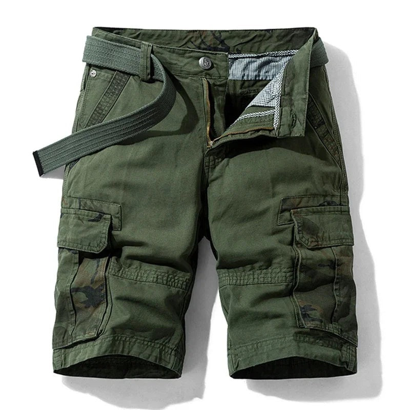 Camo Cargo Shorts - Army Green
