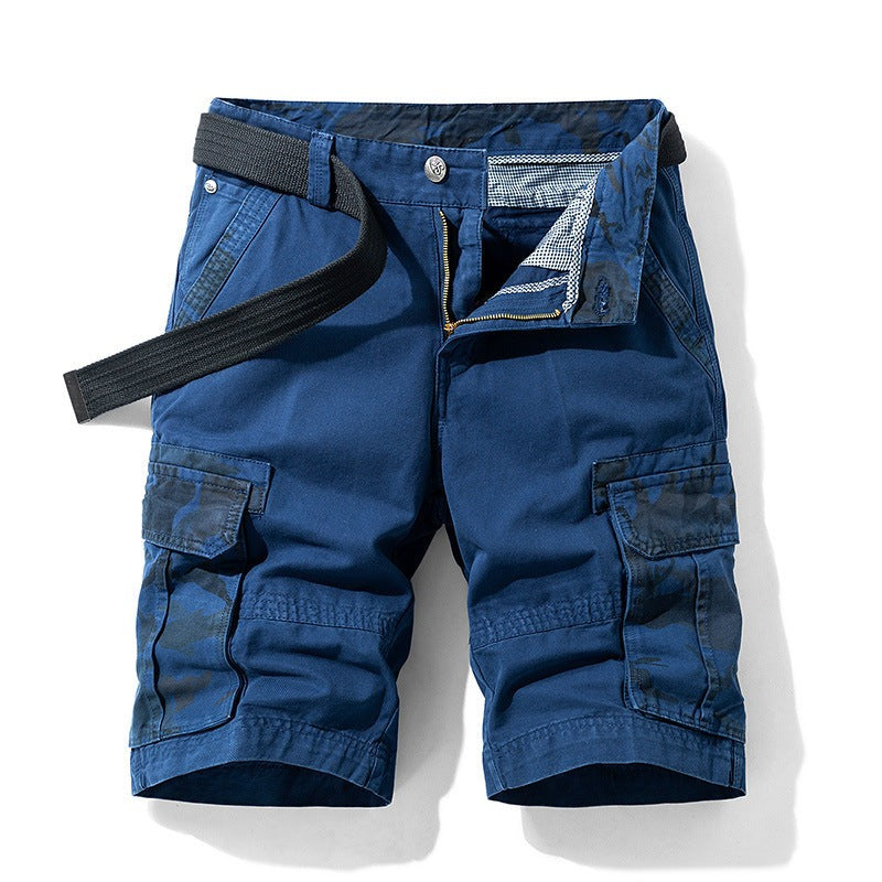 Camo Cargo Shorts - Blue