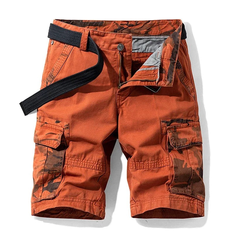 Camo Cargo Shorts - Orange