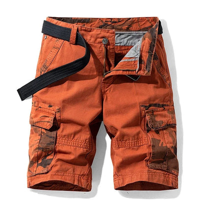 Camo Cargo Shorts - Orange
