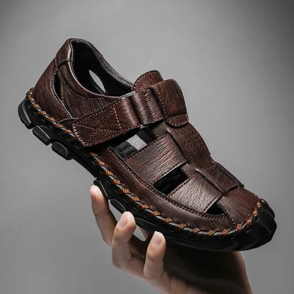 Closed Toe Fisherman Sandals - Brown