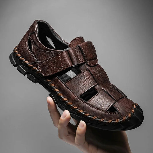 Closed Toe Fisherman Sandals - Brown