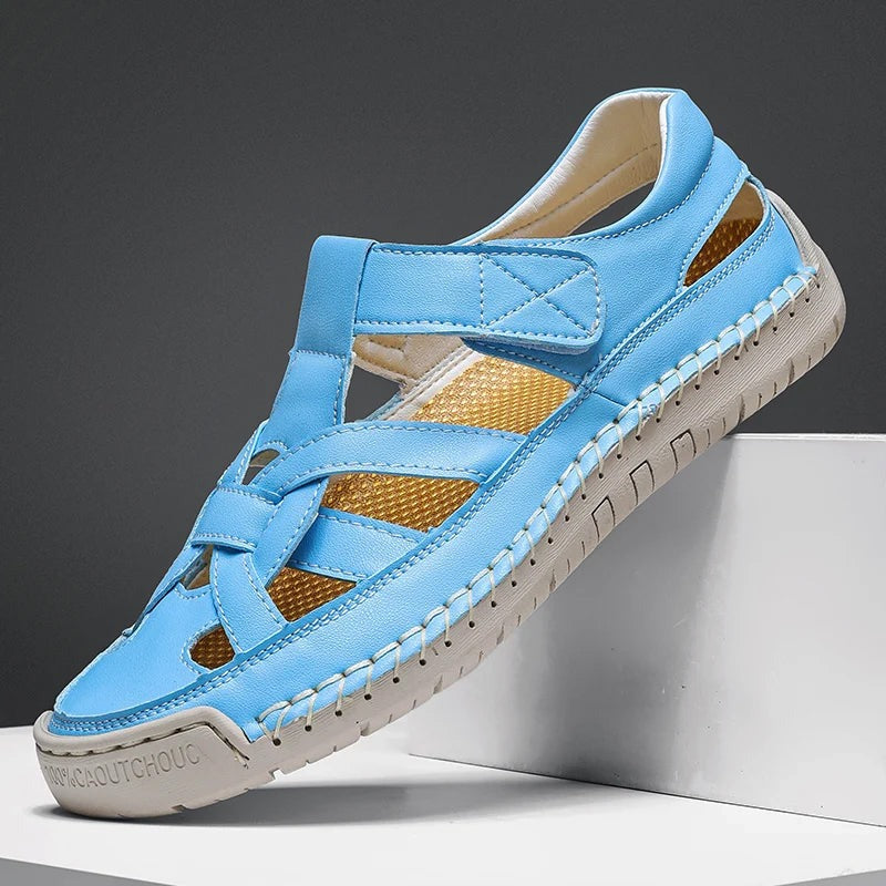 Cutout Sandals - Blue