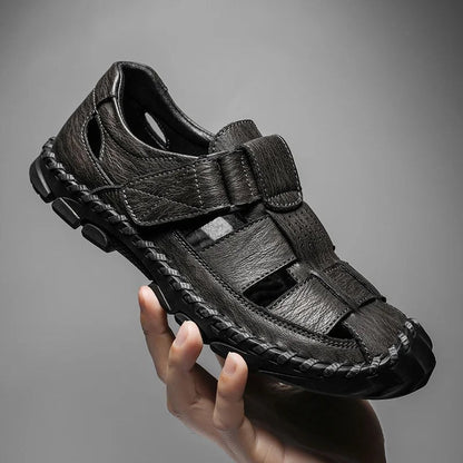 Closed Toe Fisherman Sandals - Gray