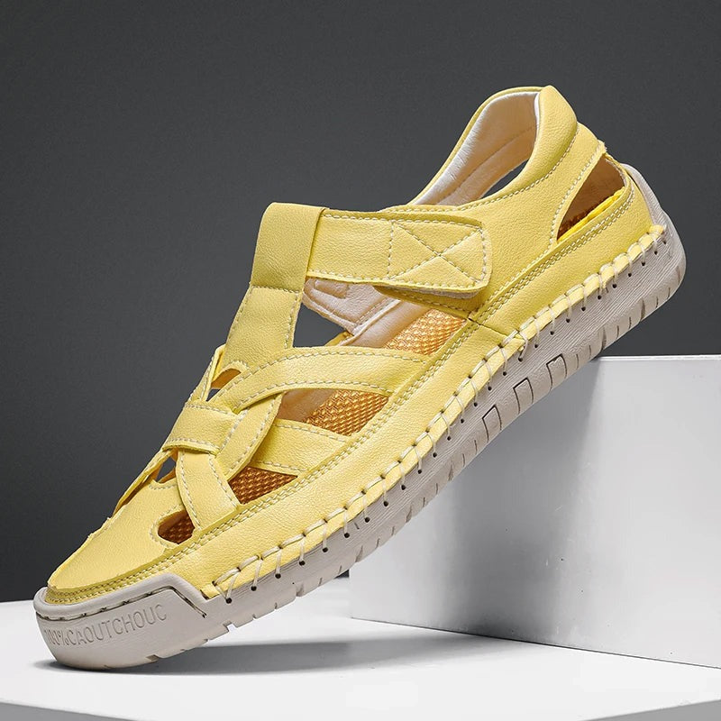 Cutout Sandals - Yellow
