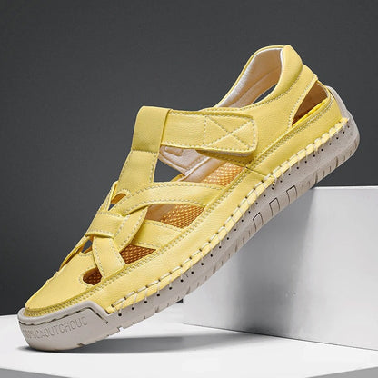 Cutout Sandals - Yellow